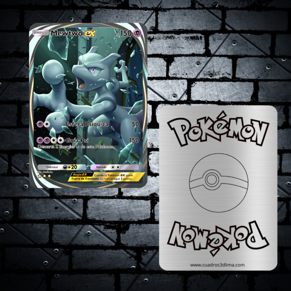 TCG Pokémon Mewtwo EX Aluminio - Imagen 2