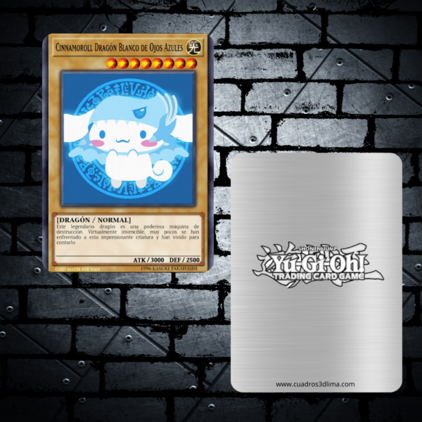 TCG YuGiOh Cinnamoroll Dragon blanco de ojos azules - Imagen 2