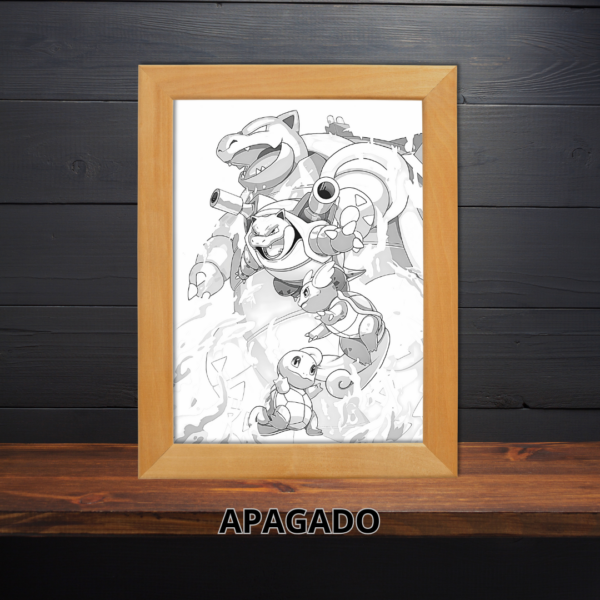 Cuadro LED Pokemon Squirtle Evoluciones - Imagen 2