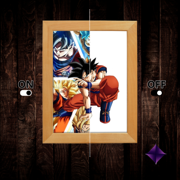 Cuadro LED Dragon Ball Goku Transformaciones