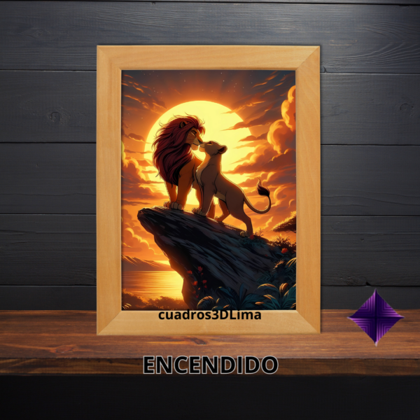Cuadro LED Rey Leon - Imagen 2