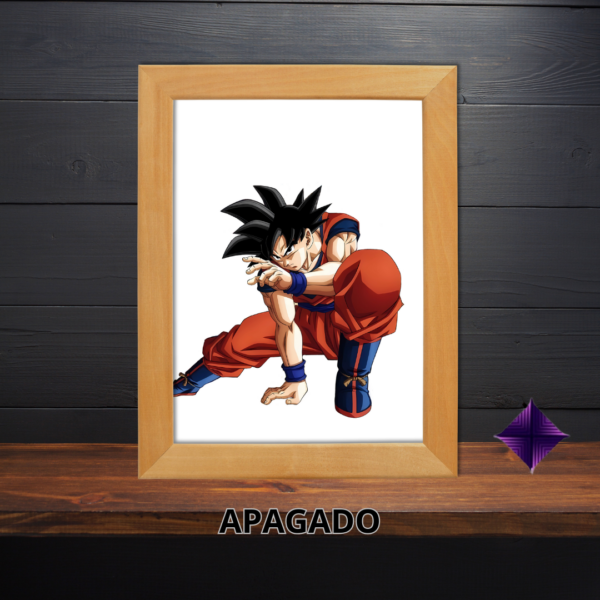 Cuadro LED Dragon Ball Goku Transformaciones - Imagen 2