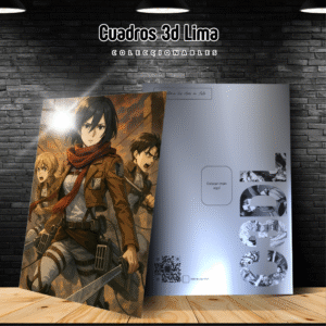 Cuadro Aluminio SNK Eren Mikasa Armin