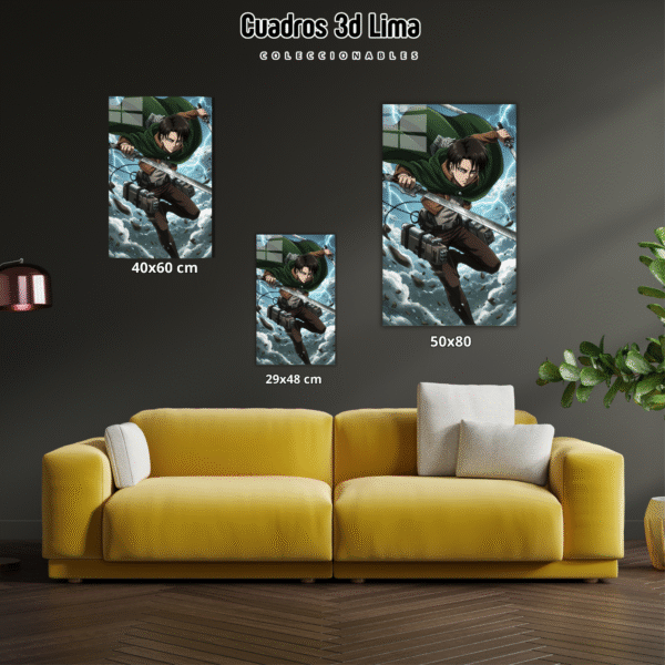 Cuadro Aluminio SNK Levi Ackerman - Imagen 2
