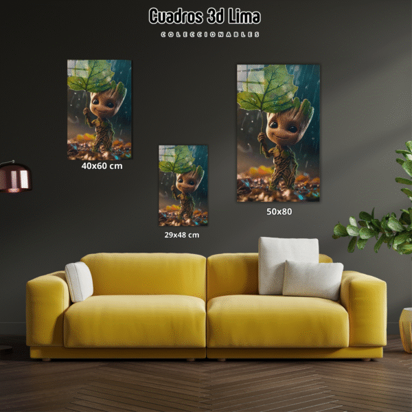 Cuadro Aluminio Marvel Baby Groot - Imagen 3