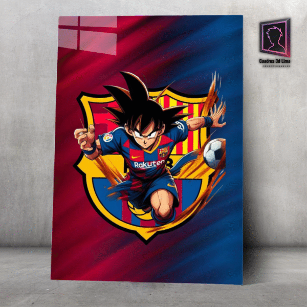 Cuadro Aluminio Barcelona Goku - Imagen 2