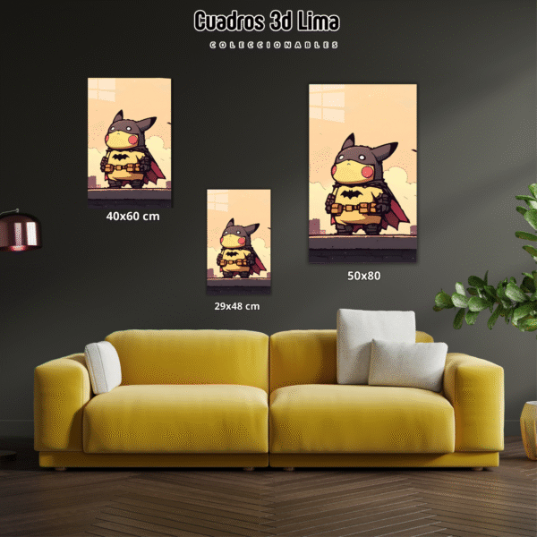 Cuadro Aluminio DC Batman Pikachu - Imagen 2