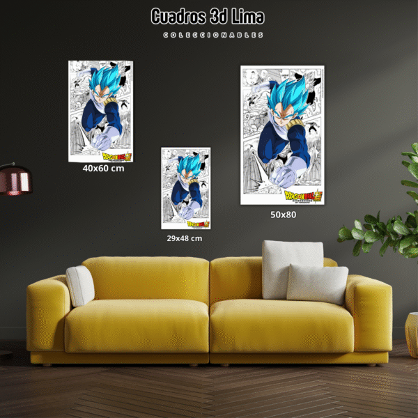 Cuadro Aluminio Dragon Ball Vegeta - Imagen 3