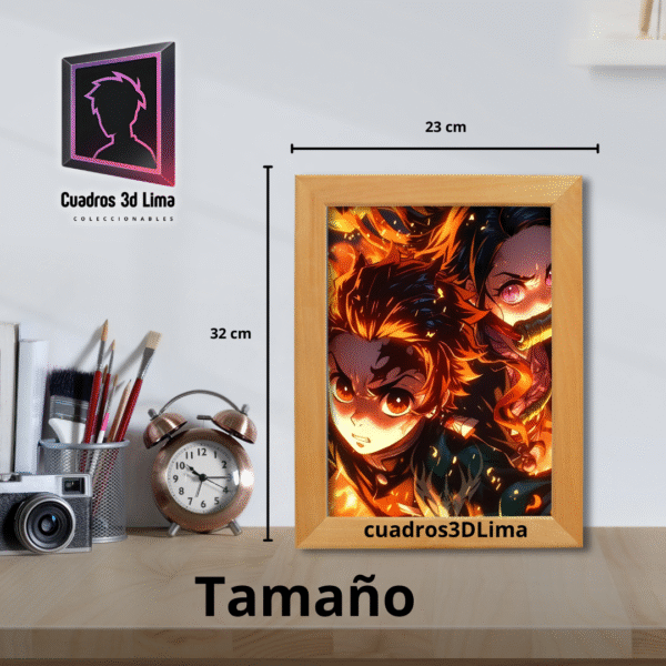 Cuadro LED DemonSlayer Tanjiro and nezuko - Imagen 3